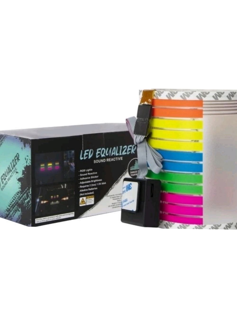 LED Equalizer Sound Reactive Car Light Strips - Multicolor